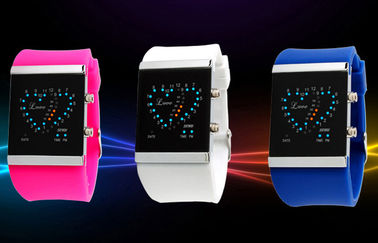 Orologio delle ragazze LED Digital, orologi elettronici della cinghia blu del silicone