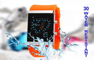 Orologio delle ragazze LED Digital, orologi elettronici della cinghia blu del silicone