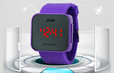 Resistente di acqua rosa di BANCOMAT dell'orologio 1 della cassa LED dell'ABS dell'orologio di Wommens Digital
