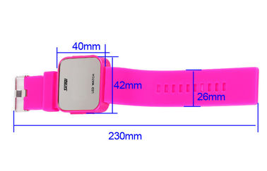 Resistente di acqua rosa di BANCOMAT dell'orologio 1 della cassa LED dell'ABS dell'orologio di Wommens Digital