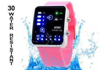 Orologio di signora Shockproof LED Digital, orologio binario antimagnetico