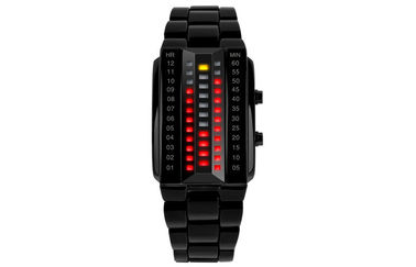 L'orologio unisex di 3D LED ha personalizzato l'orologio nero di Digital della lega