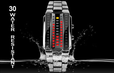 L'orologio unisex di 3D LED ha personalizzato l'orologio nero di Digital della lega