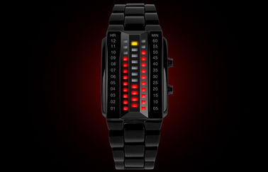 L'orologio unisex di 3D LED ha personalizzato l'orologio nero di Digital della lega