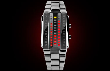L'orologio unisex di 3D LED ha personalizzato l'orologio nero di Digital della lega