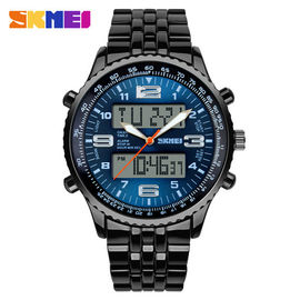 Orologio LCD nero della cinghia del metallo