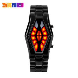 Orologio caldo della cinghia del metallo della luce rossa, orologio SKMEI di affari degli uomini