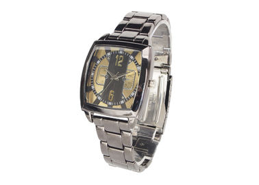 Orologio rettangolare lussuoso del metallo di resistenza all'acqua per gli uomini/donne