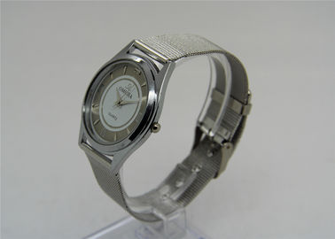 Orologio d'acciaio della cinghia del metallo della cinghia del nastro con il movimento analogico giapponese del quarzo