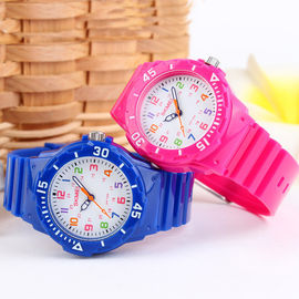 Orologio di plastica rosa del quarzo per la donna/bambini, orologi automatici del quarzo