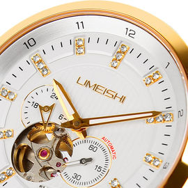Orologio meccanico resistente dell'acciaio inossidabile dell'acqua degli uomini 100M bollato vetro dello zaffiro