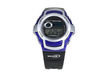Bambini alla moda che fanno scorrere la cassa LCD dell'ABS dell'esposizione di tempo dell'orologio di sport di Digital