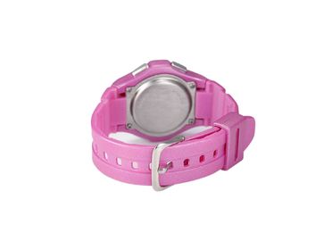 Le donne rotonde dell'unità di elaborazione di rosa impermeabilizzano l'orologio di sport con l'orologio LCD del regalo dell'allarme