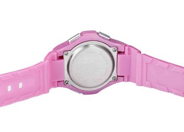 Le donne rotonde dell'unità di elaborazione di rosa impermeabilizzano l'orologio di sport con l'orologio LCD del regalo dell'allarme