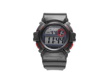 Orologio impermeabile LCD di sport del movimento nero del Giappone con la lampadina di EL/cassa dell'ABS