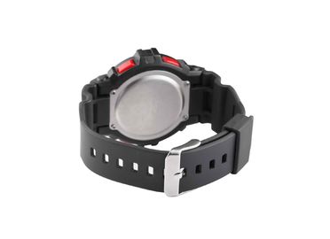 Orologio impermeabile LCD di sport del movimento nero del Giappone con la lampadina di EL/cassa dell'ABS