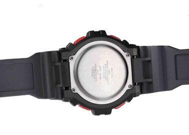 Orologio impermeabile LCD di sport del movimento nero del Giappone con la lampadina di EL/cassa dell'ABS