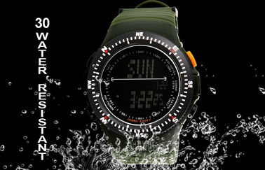 Orologi multifunzionali di alpinismo dell'uomo moderno dell'orologio di sport dell'esposizione LCD