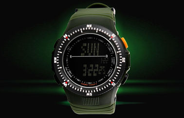 Orologi multifunzionali di alpinismo dell'uomo moderno dell'orologio di sport dell'esposizione LCD