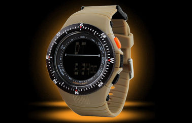 Orologi multifunzionali di alpinismo dell'uomo moderno dell'orologio di sport dell'esposizione LCD