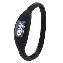 Orologio sportivo bianco di alta risoluzione Digital dello ione della gomma di silicone dello schermo non tossica