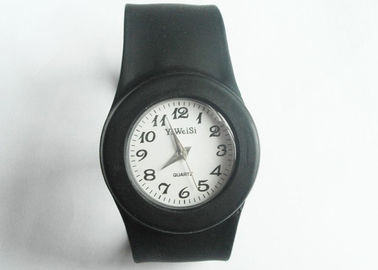 230 * 20 * 2 mm OEM nero schiaffo di orologi braccialetto in Silicone con Logo in rilievo