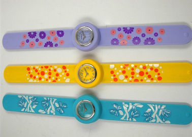 Grande faccia Slap BRACCIALE braccialetto Silicone orologi con seta stampato il Logo per i bambini