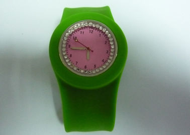 Braccialetto OEM quattro stampa colore strass Slap Silicone orologi per giovani