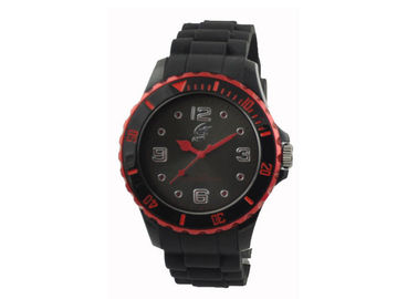 Banda unisex della perla dell'orologio tre di polsino del silicone con argento sul numero