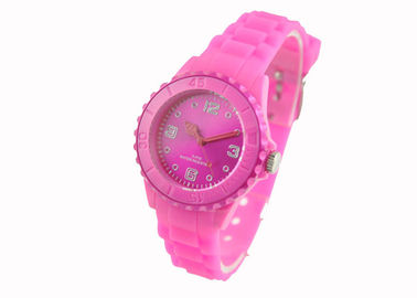 Banda unisex della perla dell'orologio tre di polsino del silicone con argento sul numero