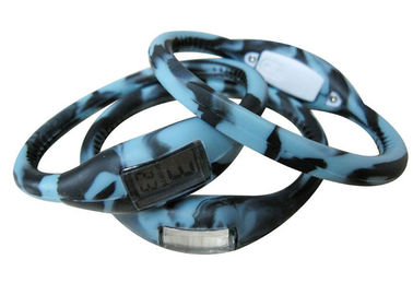 Lo sport dell'orologio di Digital principale miscela del silicone personalizza con il logo, banda del braccialetto