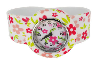 Orologio di schiaffo del silicone di stampa del fiore personale su misura per i bambini