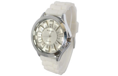 Orologi anti shock adulti del visualizzatore analogico dell'orologio del silicone del quadrante della margherita 3D