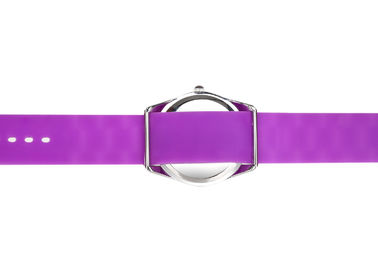 Gelatinizzi signora Silicone Wristband Watches impermeabile, cinghia rosa del diamante di Hermosa