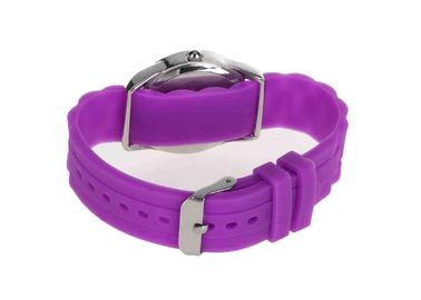 Gelatinizzi signora Silicone Wristband Watches impermeabile, cinghia rosa del diamante di Hermosa