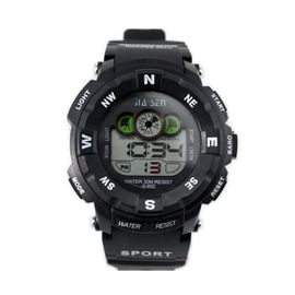 Sveglia multifunzionale nera degli orologi di Digital con il giorno e la data per i bambini