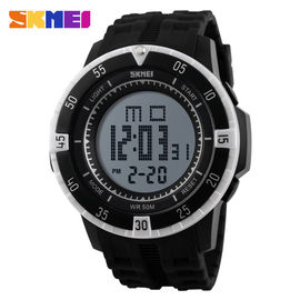 Orologio multifunzionale di sport di Digital della banda nera impermeabile per il maschio
