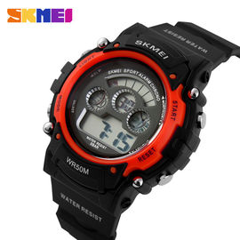 Caso rosso 44MM di EL della parte posteriore dell'orologio sportivo multifunzionale variopinto della luce per unisex
