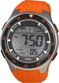 Orologio di Digital sportivo rotondo dei signori degli uomini con il cronografo resistente dell'acqua di 100m