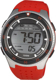 Orologio di Digital sportivo rotondo dei signori degli uomini con il cronografo resistente dell'acqua di 100m