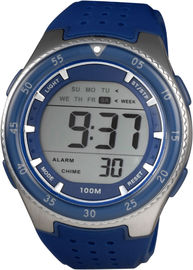 Orologio di Digital sportivo rotondo dei signori degli uomini con il cronografo resistente dell'acqua di 100m