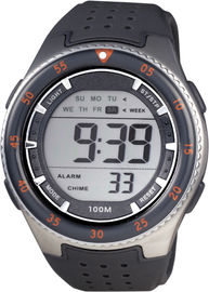 Orologio di Digital sportivo rotondo dei signori degli uomini con il cronografo resistente dell'acqua di 100m