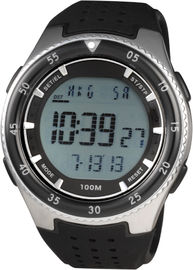 Orologio di Digital sportivo rotondo dei signori degli uomini con il cronografo resistente dell'acqua di 100m