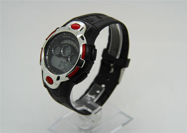Orologio sportivo digitale multifunzionale con la cinghia di plastica del PVC di vetro