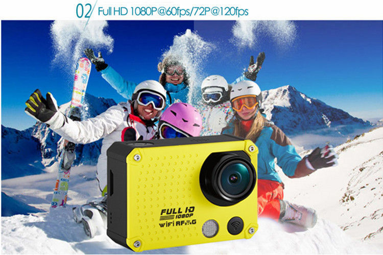 60 metri impermeabilizzano la macchina fotografica 1080P 4GB ~ 32GB alta definizione 2,0" di azione di sport schermo LCD